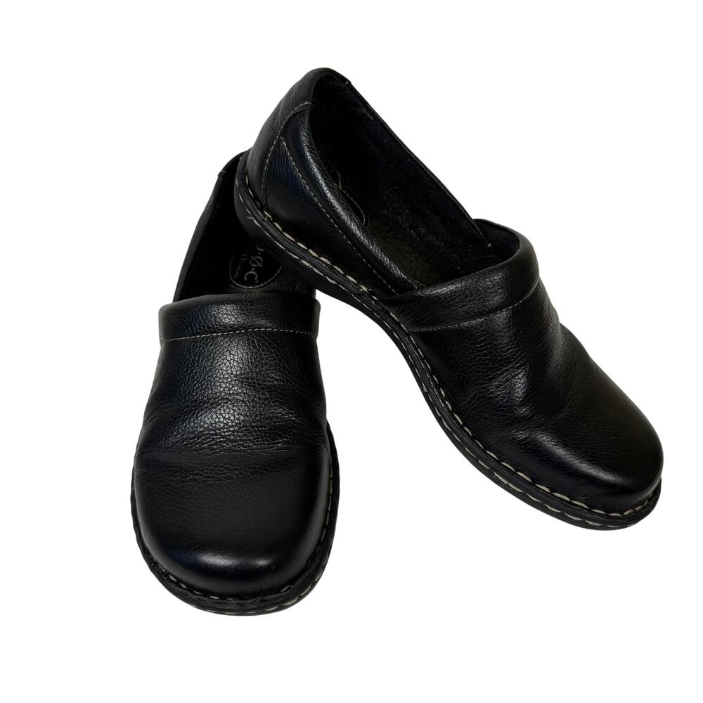 Born b.o.c. Womens Concept Peggy Black Leather Loafers Slip On Comfort Shoes